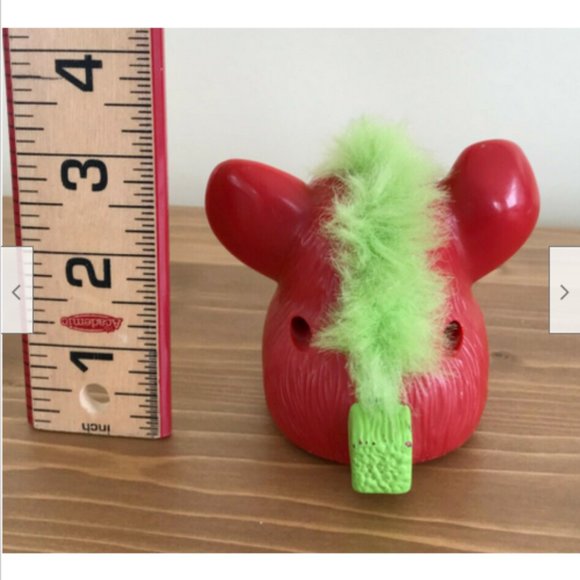 2 McDonald's Wind-Up Furby Toy 1998 Red w/ Green Hair & Black/White - Picture 6 of 11